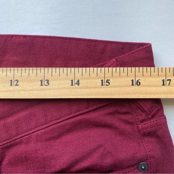 Paul Smith Jeans 100% Cotton Button Fly Burgundy Oxblood Size 32R - Picture 9 of 10